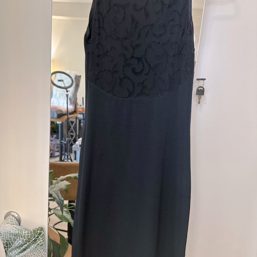 Betsy Johnson Black Stretch Mesh Body Con Dress Sz S.